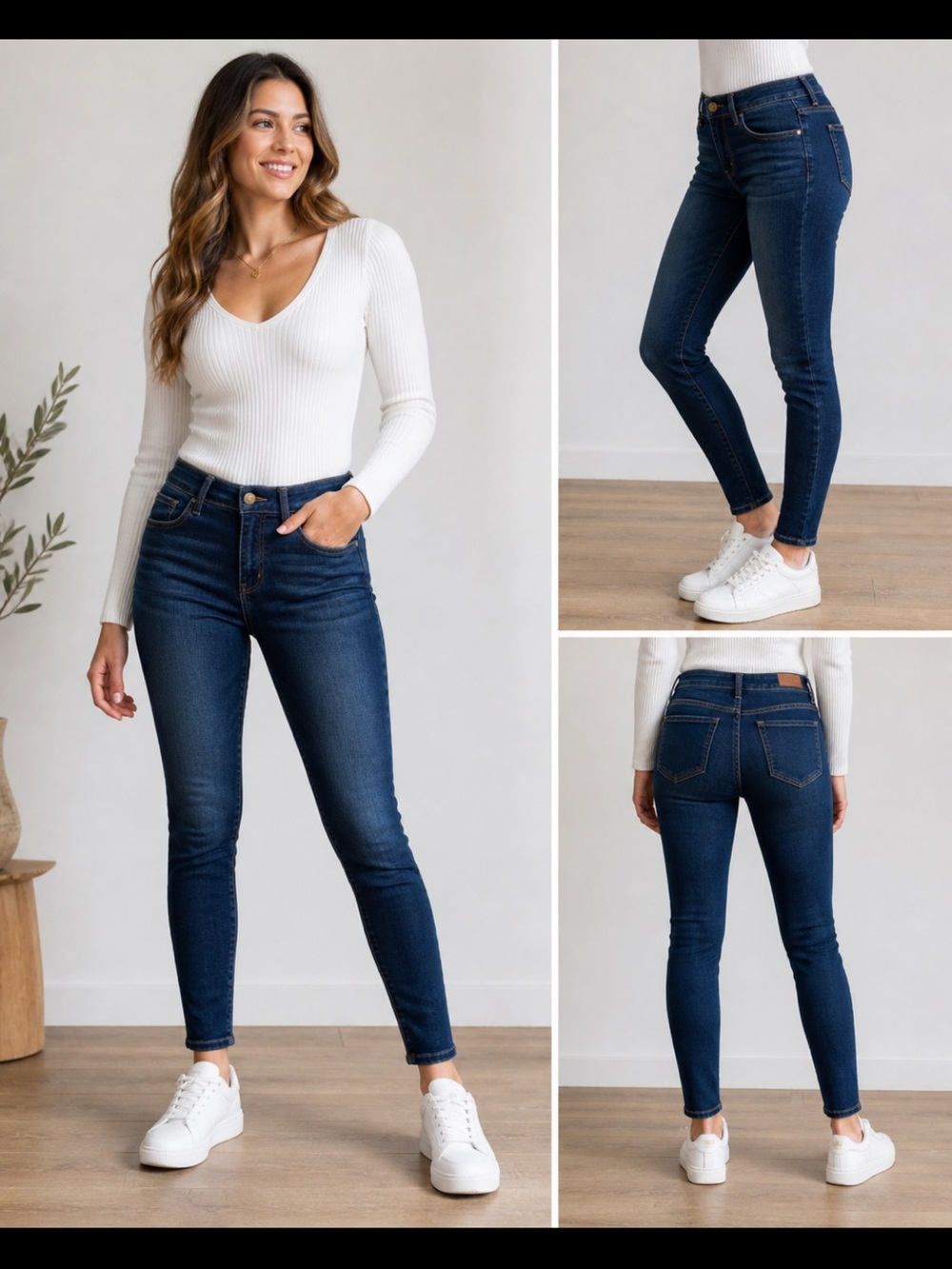 American Eagle Skinny Jeans Women Size 6 Super Stretch Dark Wash Mid Rise